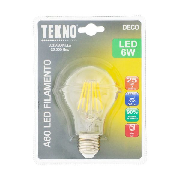 Foco Led Tekno Luz Amarilla 6w Ferrisariato